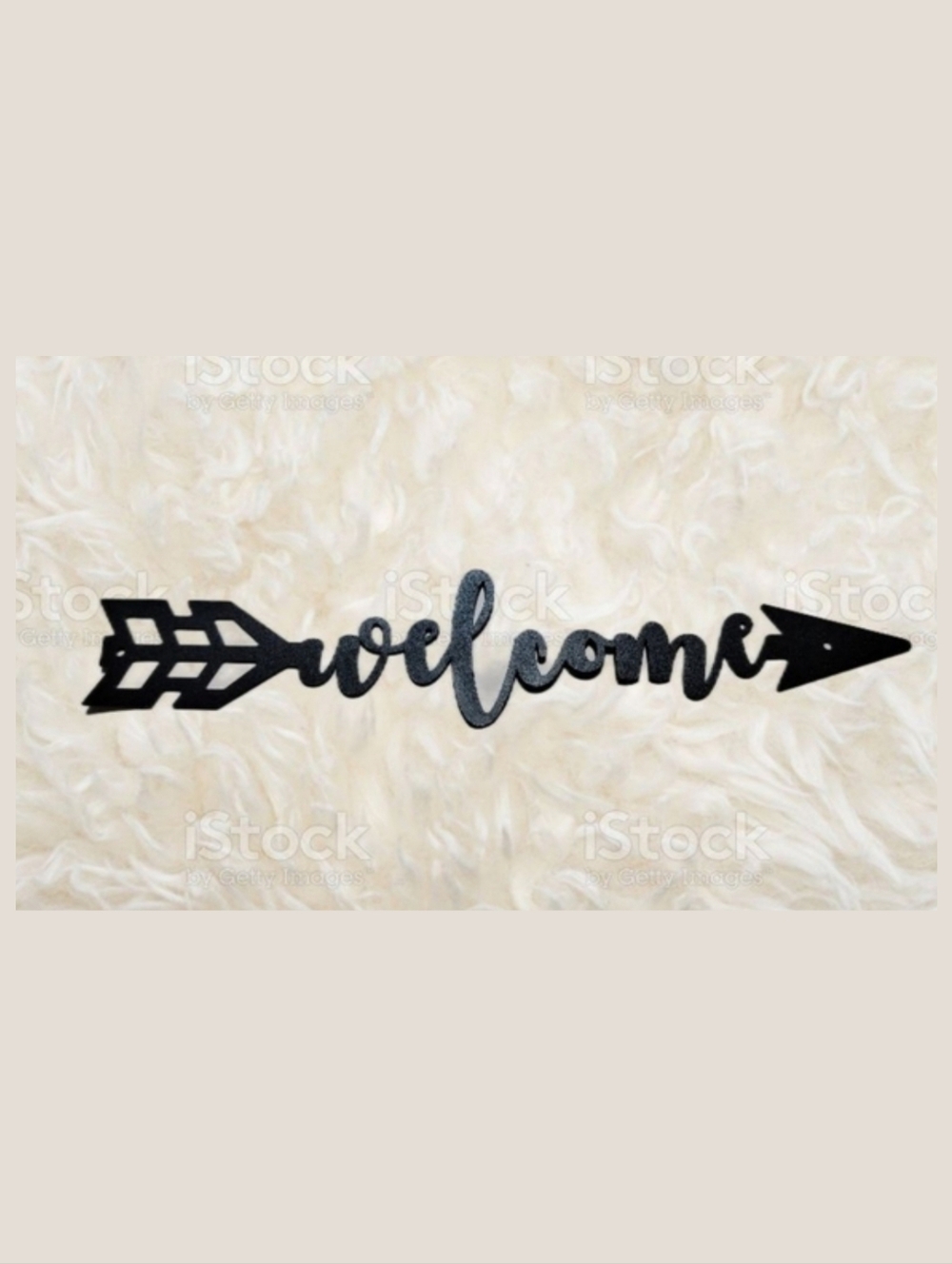 WELCOME ~ Black Metal Arrow Sign